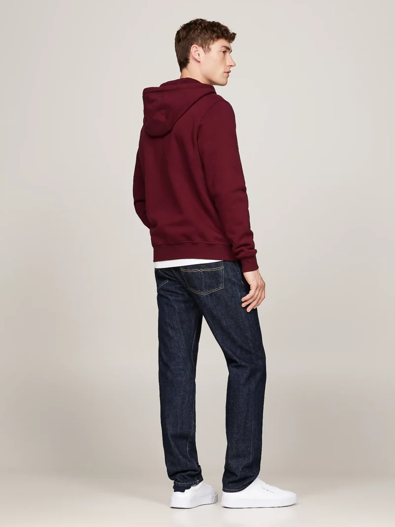TOMMY HILFIGER - Felpa con stemma ricamato e cappuccio