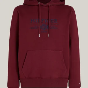 TOMMY HILFIGER - Felpa con stemma ricamato e cappuccio