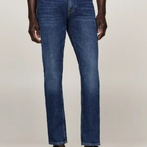 TOMMY HILFIGER - Jeans Denton straight fit sbiaditi - Blu