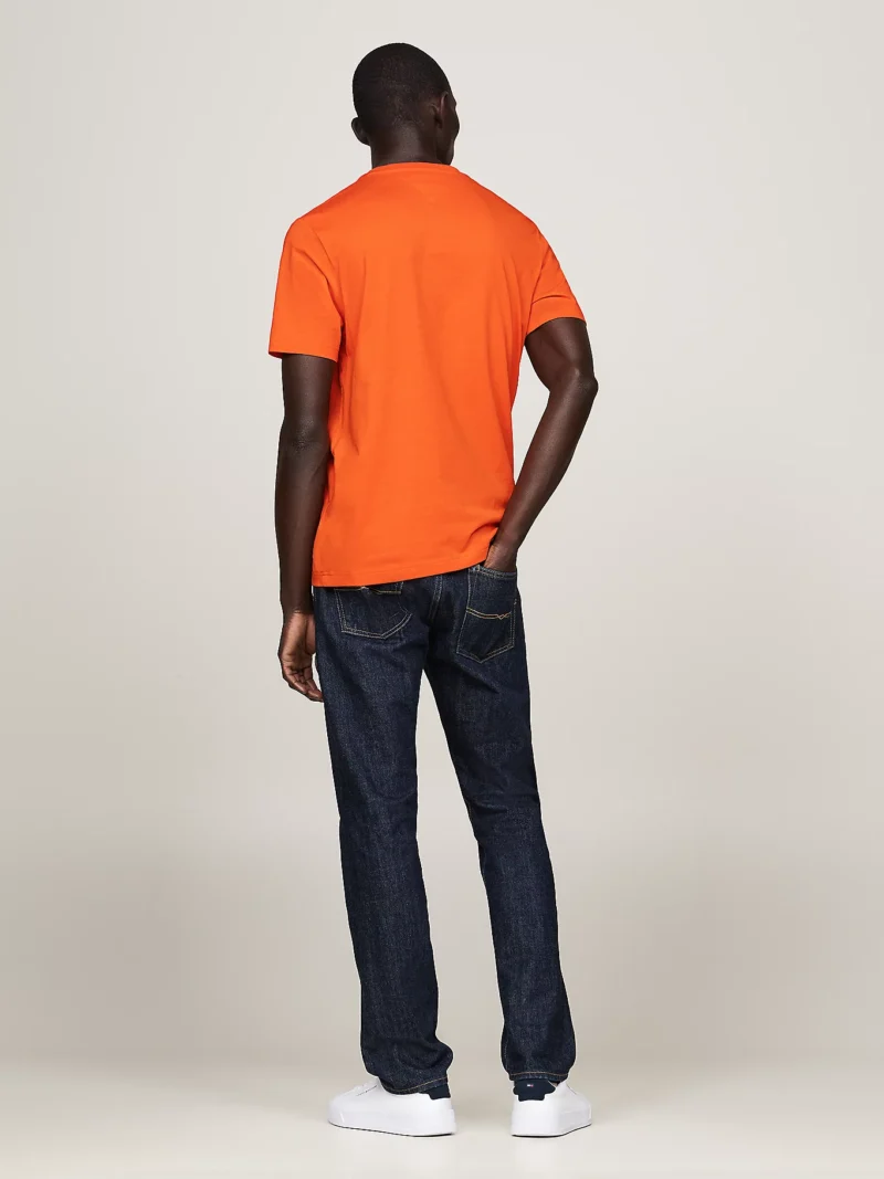 TOMMY HILFIGER - T-shirt con logo - Arancione