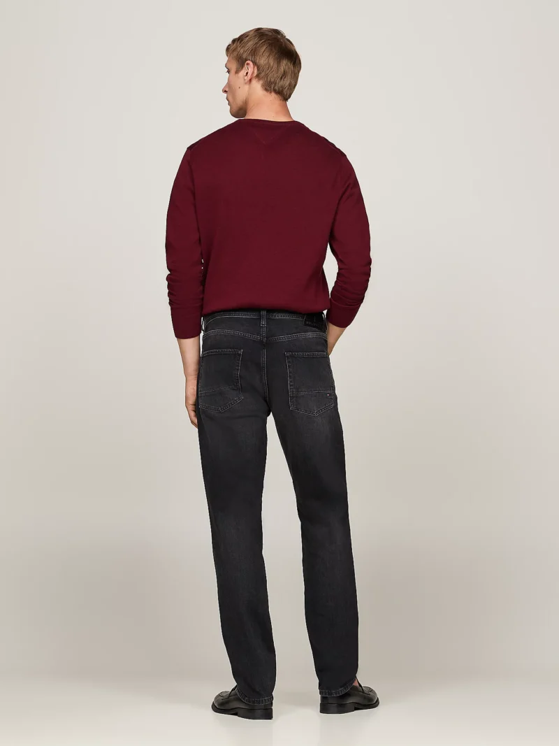 TOMMY HILFIGER - Jeans Denton straight fit neri sbiaditi