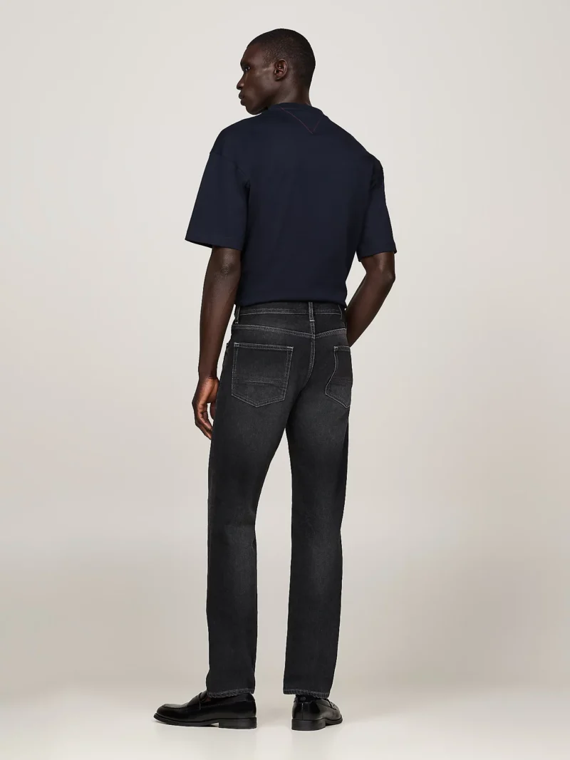 TOMMY HILFIGER - Jeans Mercer regular fit dritti sbiaditi - Nero
