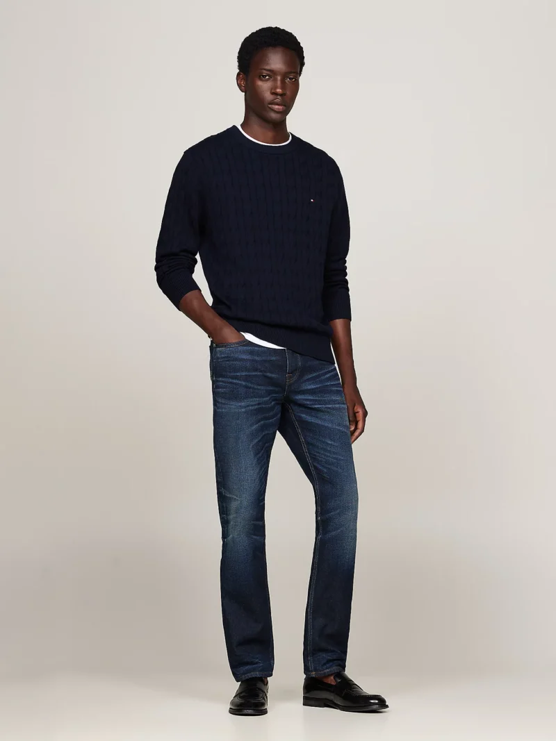 TOMMY HILFIGER - Jeans Mercer regular fit dritti sbiaditi - Blu