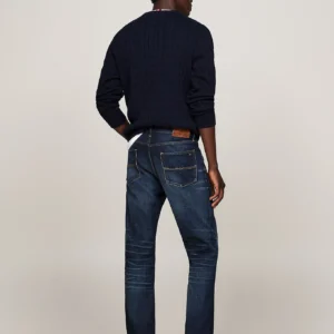 TOMMY HILFIGER - Jeans Mercer regular fit dritti sbiaditi - Blu