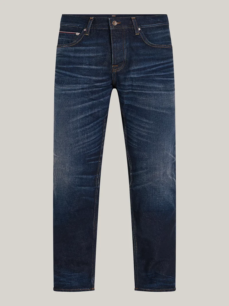 TOMMY HILFIGER - Jeans Mercer regular fit dritti sbiaditi - Blu