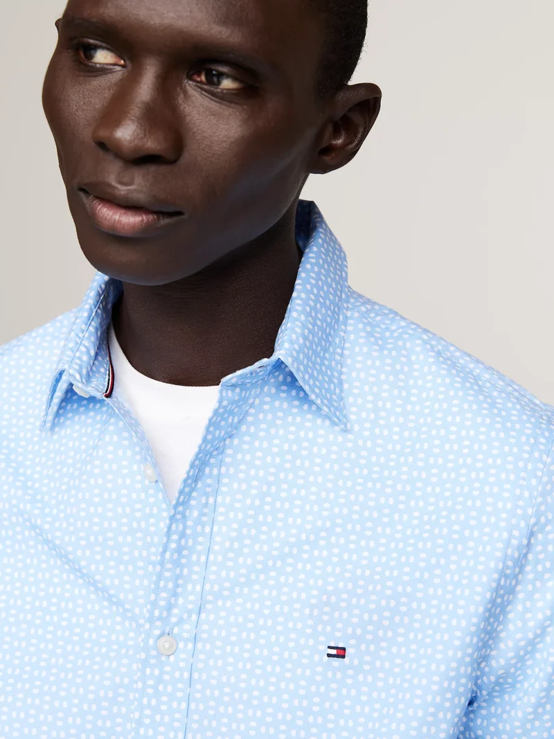 TOMMY HILFIGER - Camicia slim fit in popeline con stampa