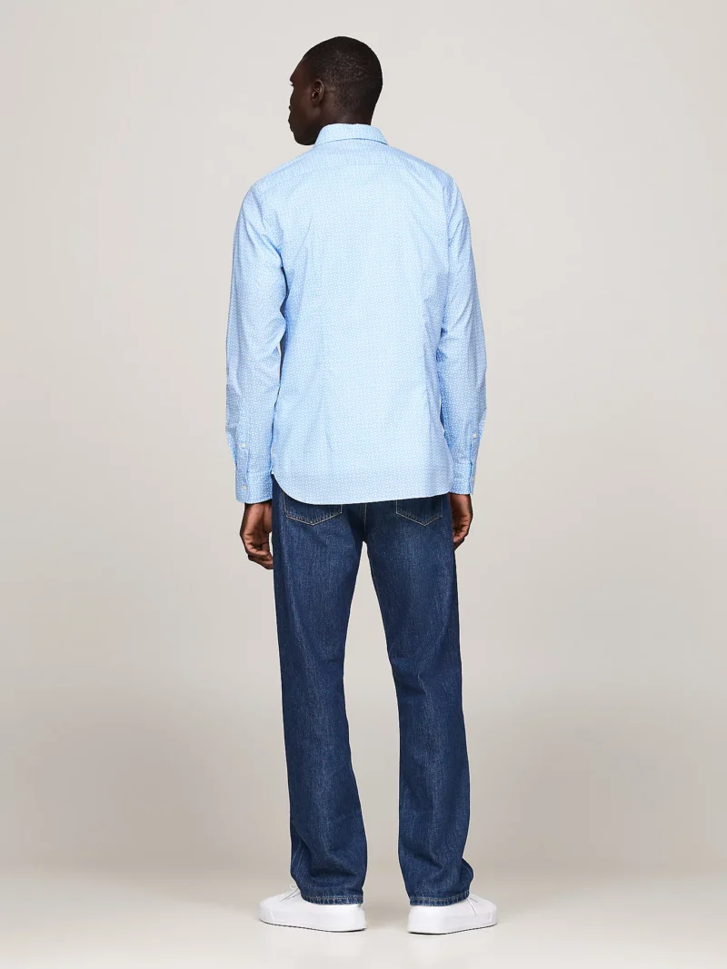 TOMMY HILFIGER - Camicia slim fit in popeline con stampa