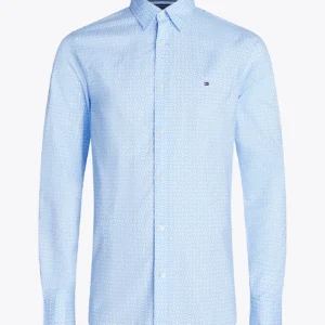 TOMMY HILFIGER - Camicia slim fit in popeline con stampa