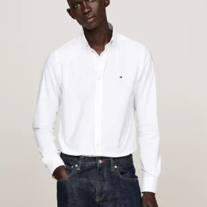 MW0MW36873_YCF_main TOMMY HILFIGER - Camicia slim fit con colletto button down