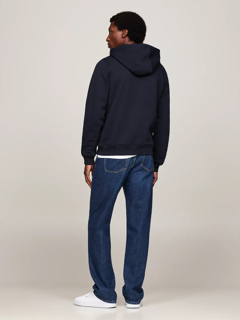 TOMMY HILFIGER - Felpa con cappuccio e logo curvo