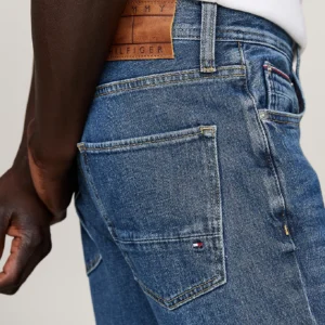 TOMMY HILFIGER - Jeans Denton straight fit sbiaditi - Blu Chiaro