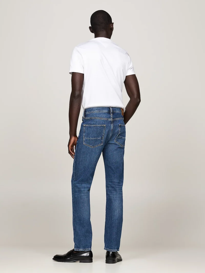 TOMMY HILFIGER - Jeans Denton straight fit sbiaditi - Blu Chiaro