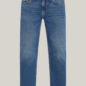 TOMMY HILFIGER - Jeans Denton straight fit sbiaditi - Blu Chiaro