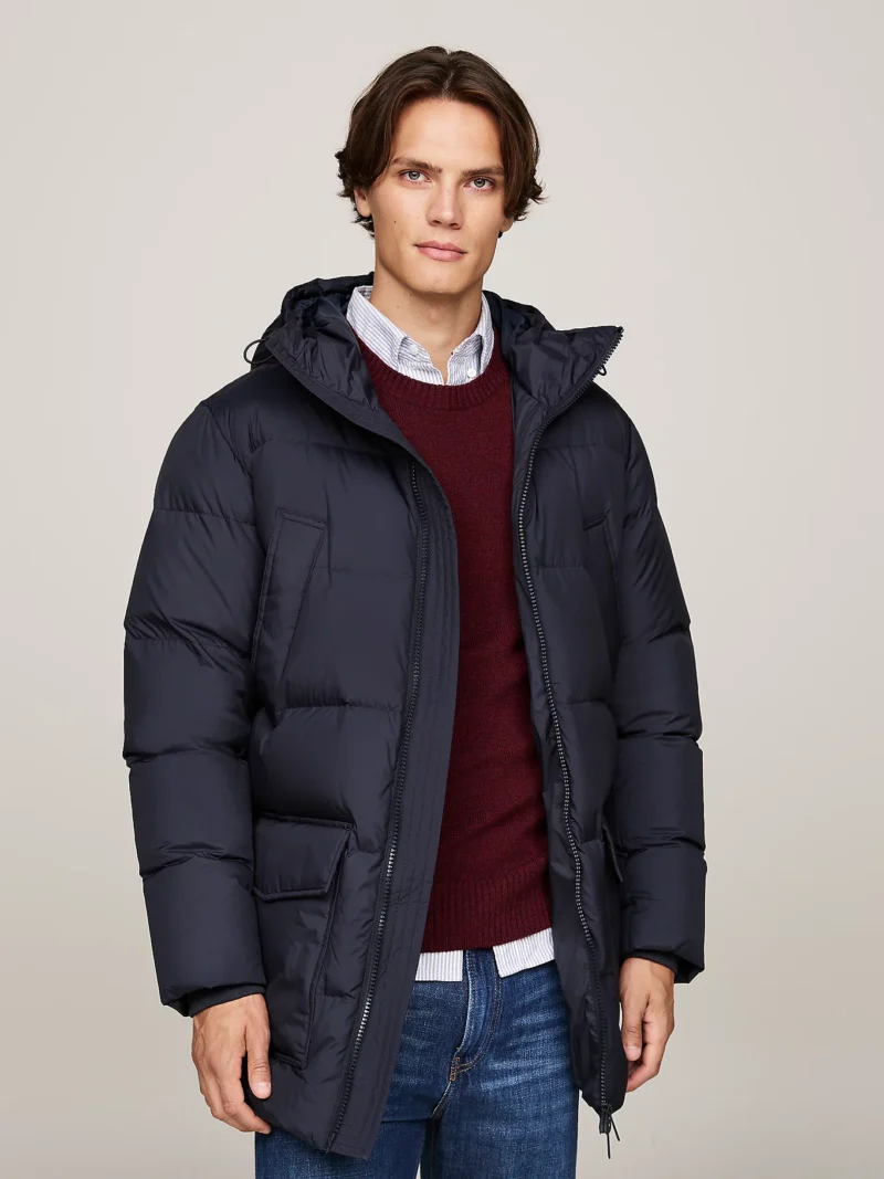 TOMMY HILFIGER - Piumino trapuntato con cappuccio