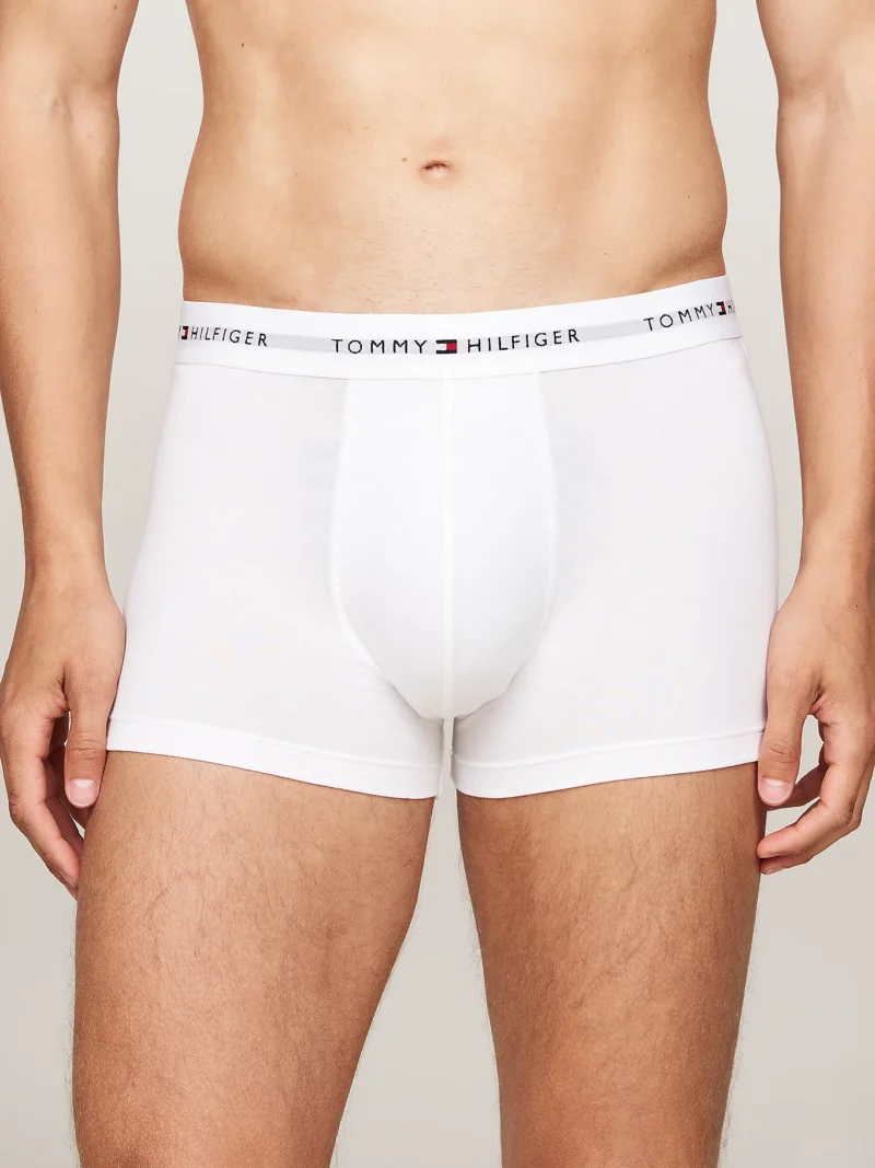 TOMMY HILFIGER - 3 pack boxer aderenti con stampa e logo in vita