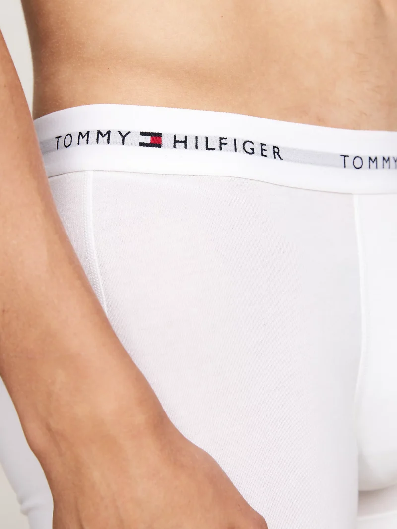 TOMMY HILFIGER - 3 pack boxer aderenti con stampa e logo in vita
