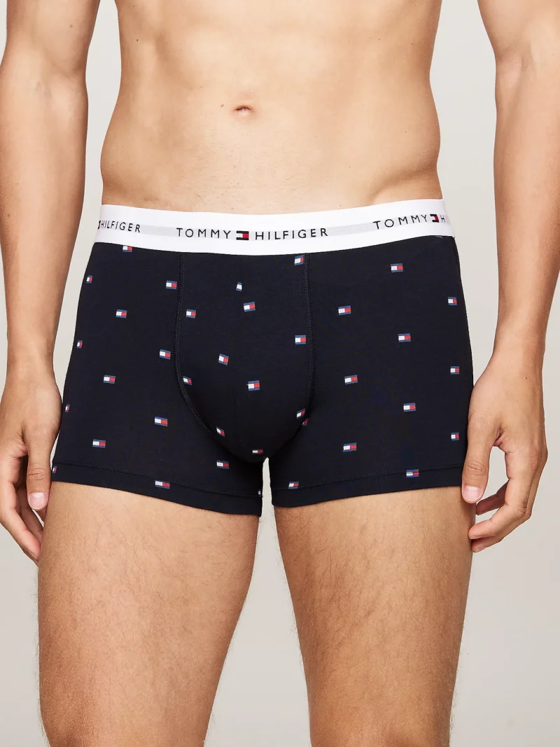 TOMMY HILFIGER - 3 pack boxer aderenti con stampa e logo in vita