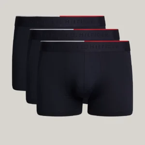 TOMMY HILFIGER - 3 pack boxer aderenti con logo tono su tono