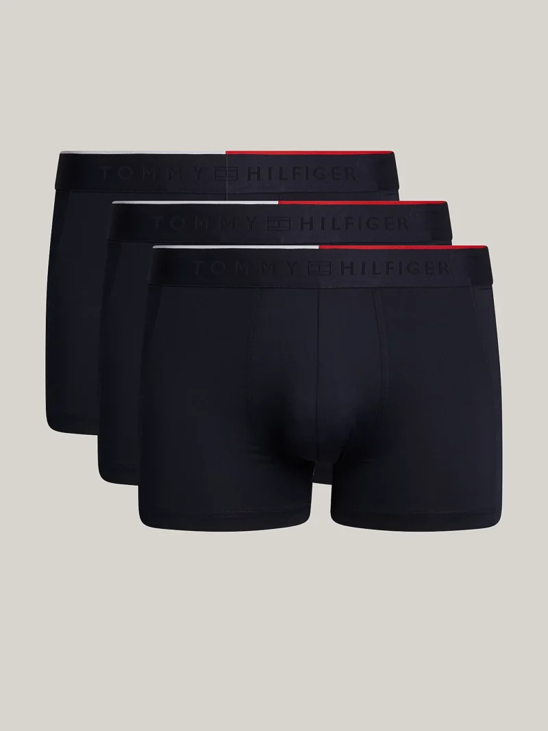 TOMMY HILFIGER - 3 pack boxer aderenti con logo tono su tono