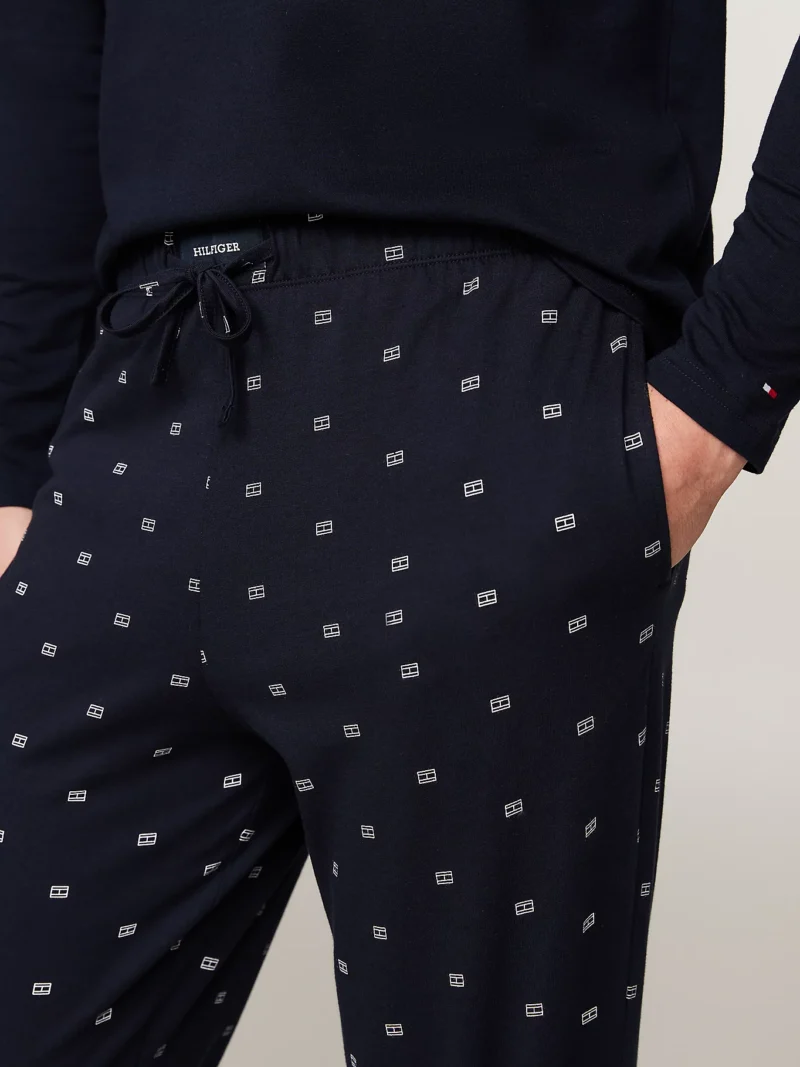 TOMMY HILFIGER - Completo pigiama Hilfiger Monotype con stampa
