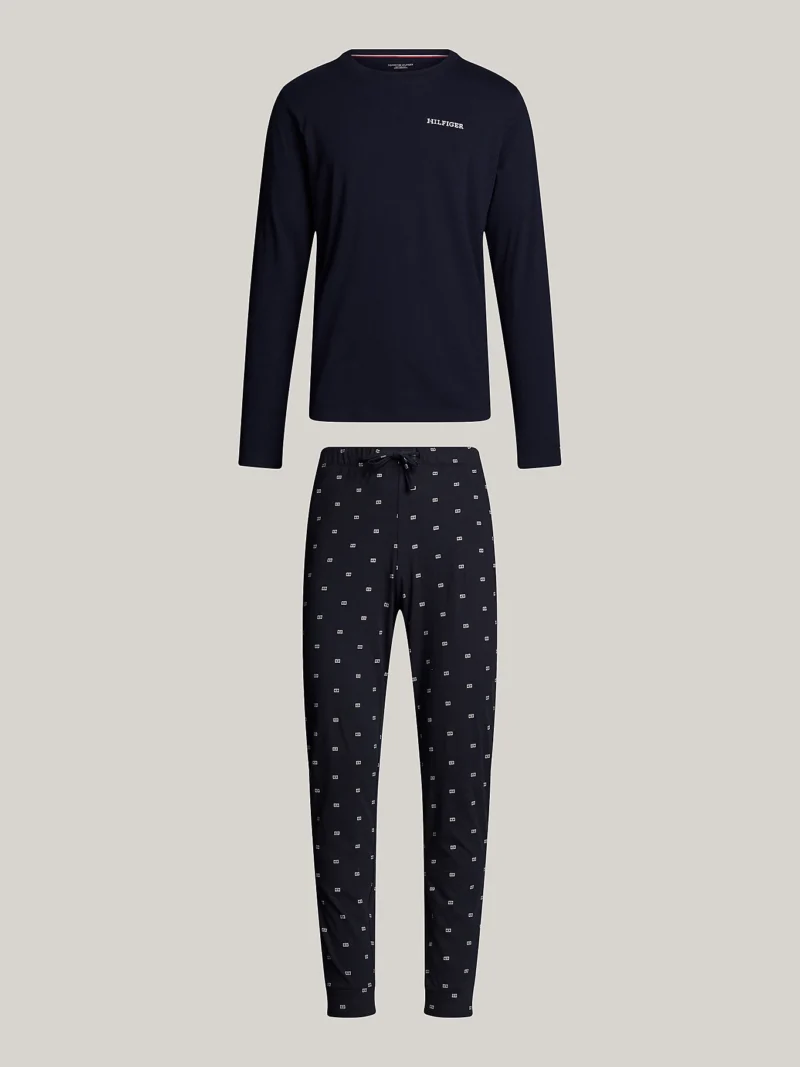 TOMMY HILFIGER - Completo pigiama Hilfiger Monotype con stampa