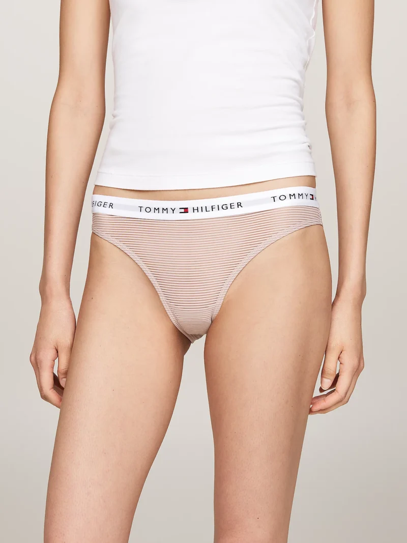 TOMMY HILFIGER - 3 pack slip in tessuto a rete con logo