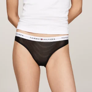 TOMMY HILFIGER - 3 pack slip in tessuto a rete con logo
