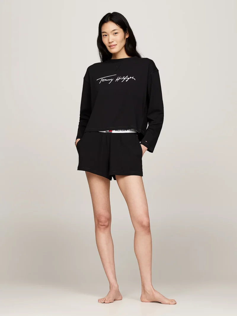 TOMMY HILFIGER - Completo pigiama Heritage con shorts e logo