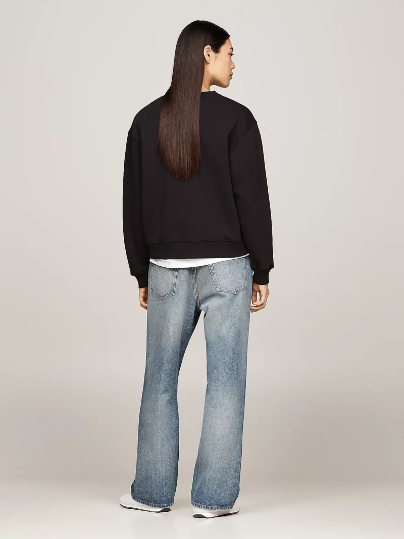 TOMMY HILFIGER - Felpa con logo - Nero