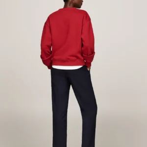 TOMMY HILFIGER - Felpa con logo - Bordeaux