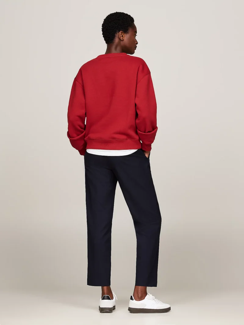 TOMMY HILFIGER - Felpa con logo - Bordeaux