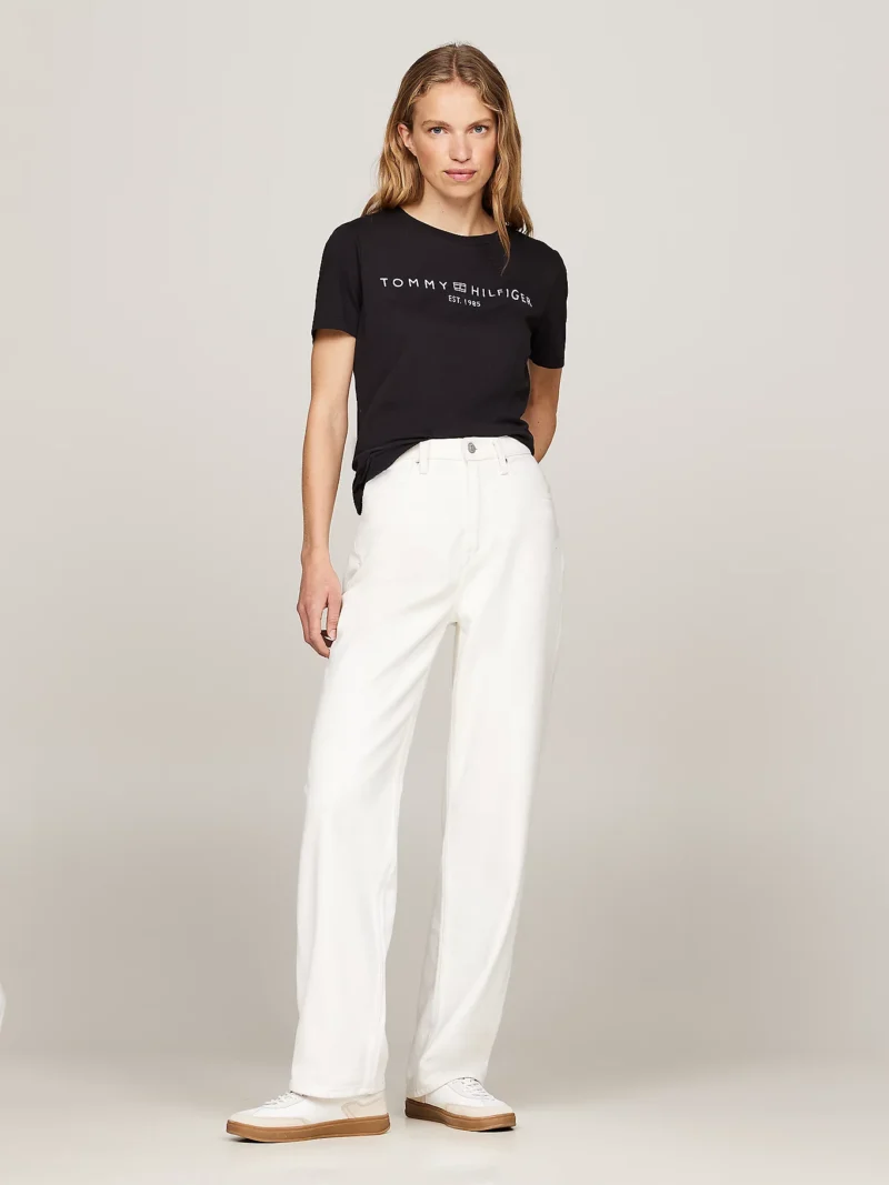 TOMMY HILFIGER - T-shirt con logo - Nero