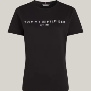 TOMMY HILFIGER - T-shirt con logo - Nero