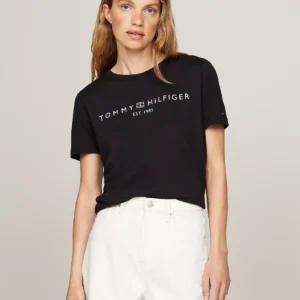 TOMMY HILFIGER - T-shirt con logo - Nero