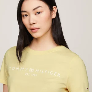 TOMMY HILFIGER - T-shirt con logo - Giallo