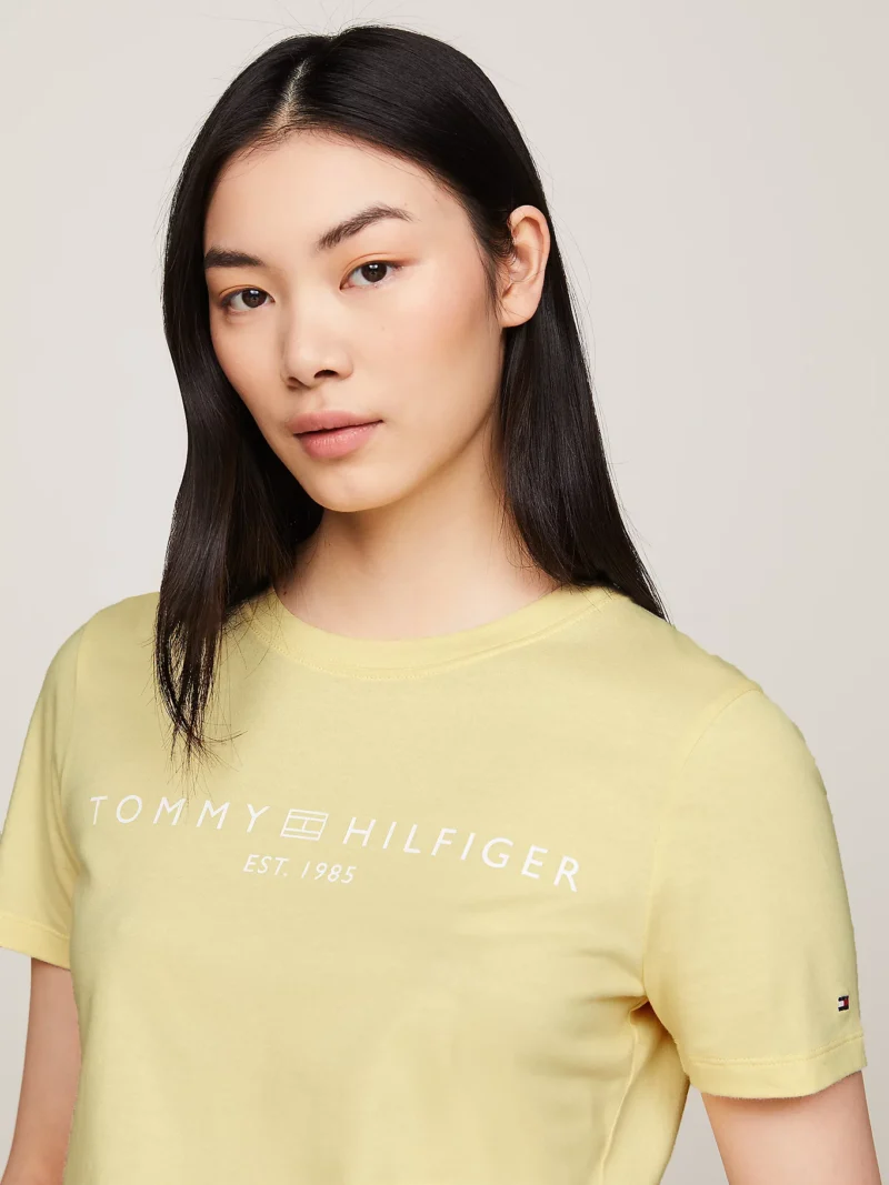 TOMMY HILFIGER - T-shirt con logo - Giallo