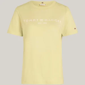 TOMMY HILFIGER - T-shirt con logo - Giallo