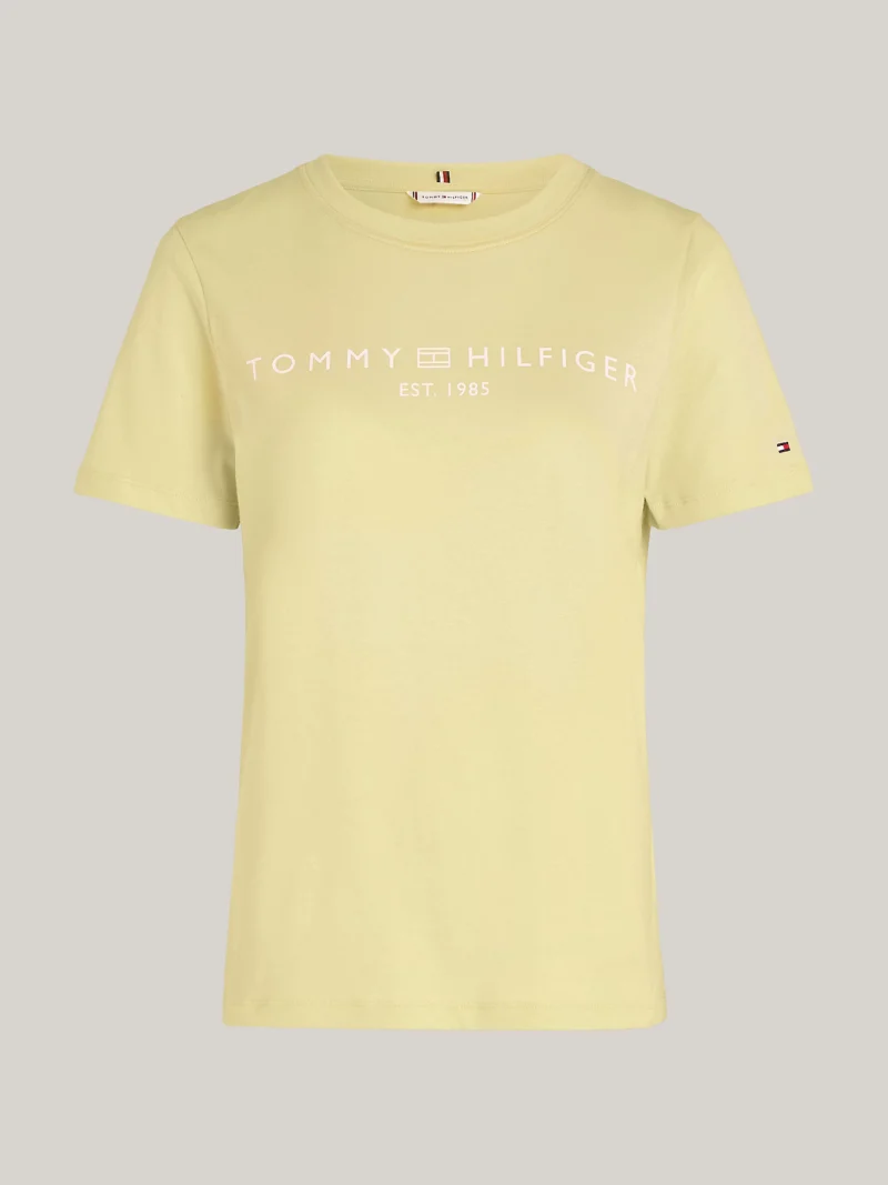TOMMY HILFIGER - T-shirt con logo - Giallo
