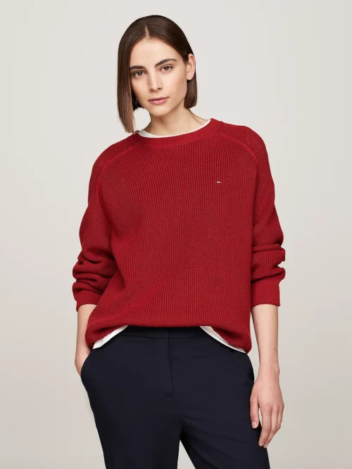 TOMMY HILFIGER - Pullover relaxed fit con maniche raglan