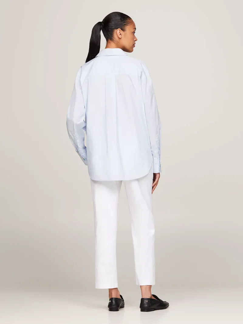 TOMMY HILFIGER - Camicia con bandierina ricamata sulla tasca