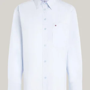 TOMMY HILFIGER - Camicia con bandierina ricamata sulla tasca