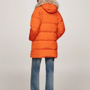 TOMMY HILFIGER - Piumino con cappuccio e pelliccia sintetica