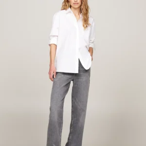 TOMMY HILFIGER - Jeans relaxed fit dritti a vita alta sbiaditi