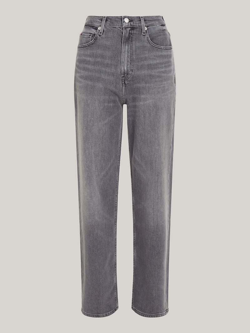 TOMMY HILFIGER - Jeans relaxed fit dritti a vita alta sbiaditi