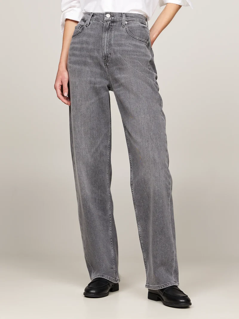 TOMMY HILFIGER - Jeans relaxed fit dritti a vita alta sbiaditi