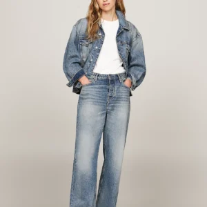 TOMMY HILFIGER - Jeans relaxed fit dritti a vita media sbiaditi