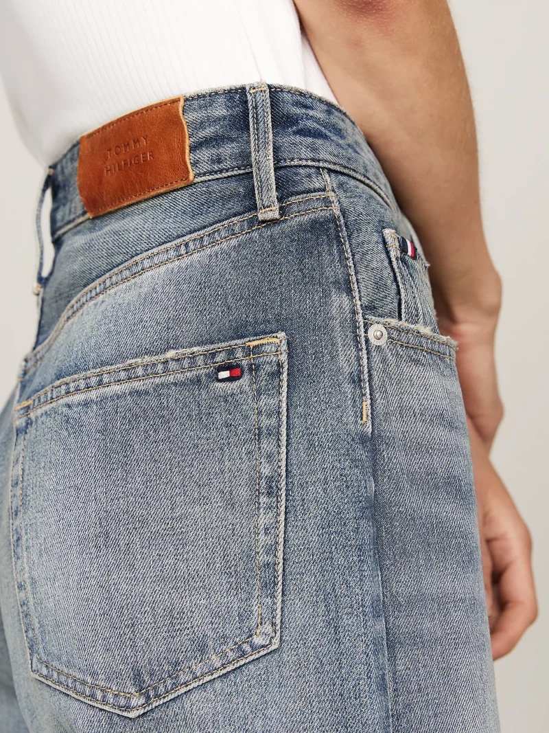 TOMMY HILFIGER - Jeans relaxed fit dritti a vita media sbiaditi
