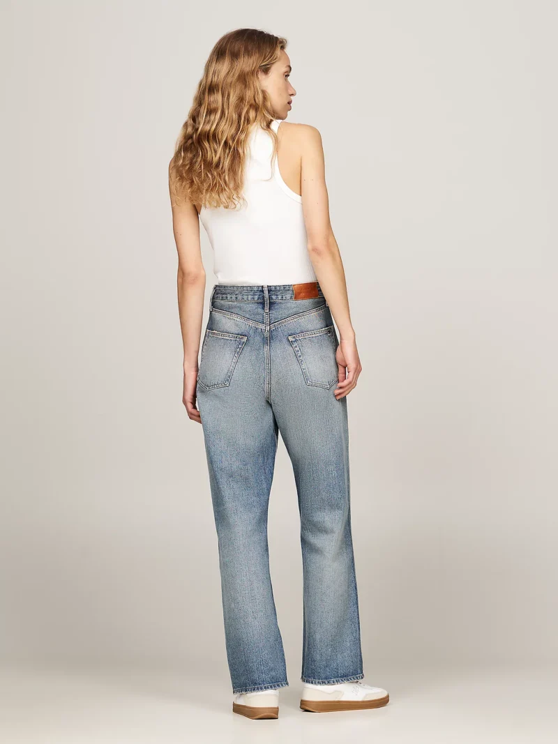 TOMMY HILFIGER - Jeans relaxed fit dritti a vita media sbiaditi