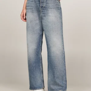 TOMMY HILFIGER - Jeans relaxed fit dritti a vita media sbiaditi