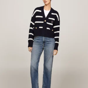 TOMMY HILFIGER - Jeans cropped straight fit a vita alta